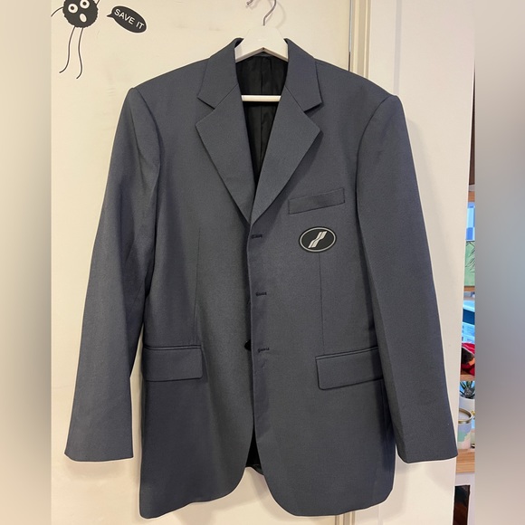 Brand new We11done suit jacket-blue gray OS - Picture 2 of 5
